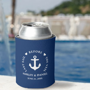 Rafraîchisseur Pour Canette Dernière voile avant le Mariage bleu marine du Vo