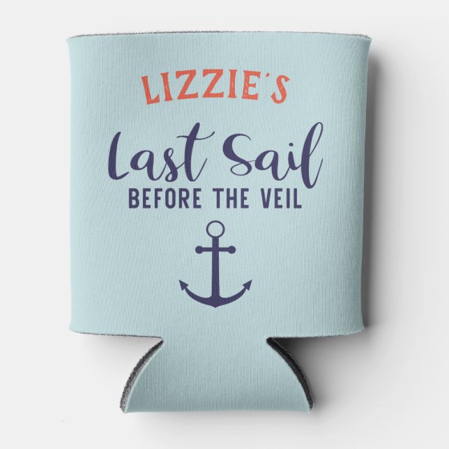 Rafraîchisseur Pour Canette Dernière voile avant le Voile Nautique Bachelorett (Devant)