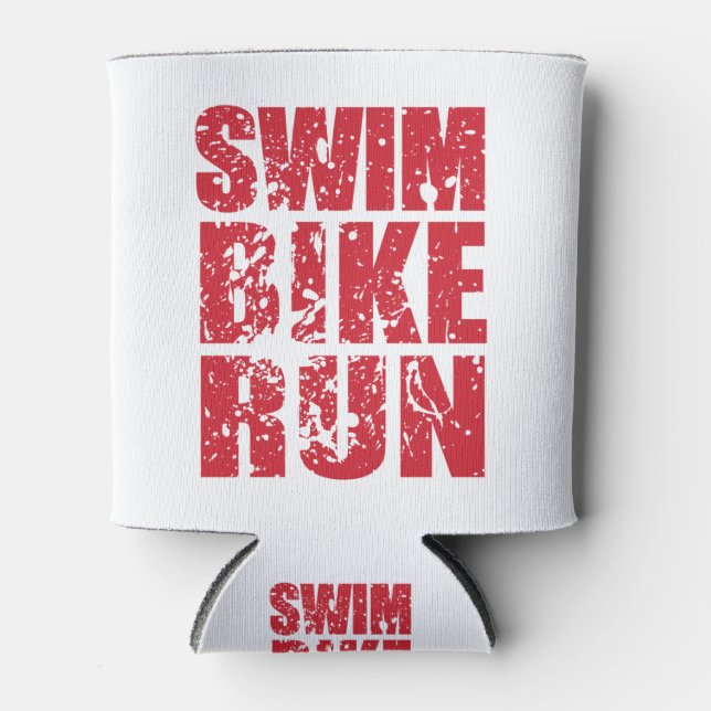 Rafraîchisseur Pour Canette Design cool de triathlon (Devant)