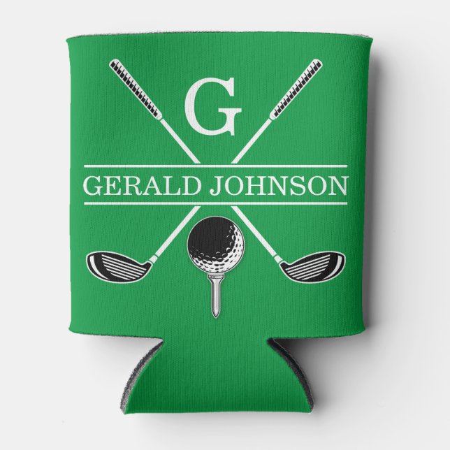 Rafraîchisseur Pour Canette Design élégant de monogramme de golf (Devant)