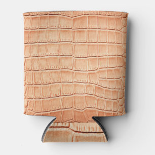 Rafraîchisseur Pour Canette Design en cuir de reptile orange