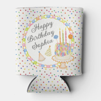 Rafraîchisseur Pour Canette Dessert de fête d'anniversaire Confetti