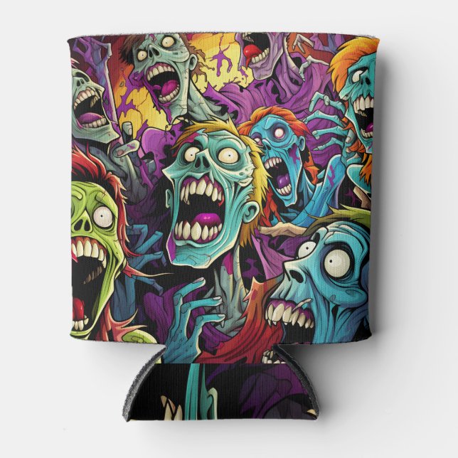 Rafraîchisseur Pour Canette Dessin amusant Zombies (Devant)