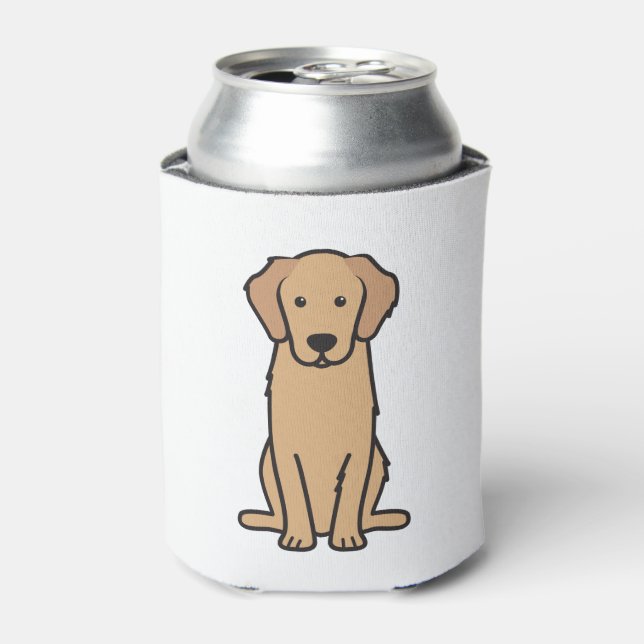 Rafraîchisseur Pour Canette Dessin animé de Golden Retriever (Can devant)