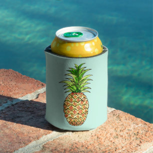 Rafraîchisseur Pour Canette dessin d'ananas aquarelle