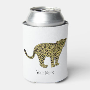 Rafraîchisseur Pour Canette Dessin de chat tacheté vintage léopard guépard