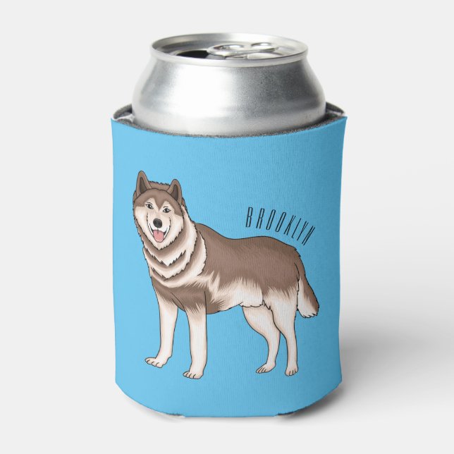 Rafraîchisseur Pour Canette dessin humoristique sibérien husky (Can devant)