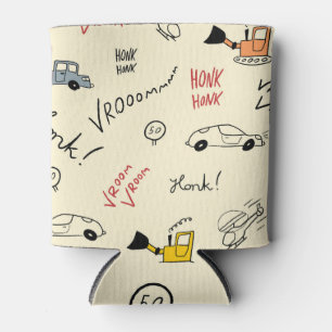 Rafraîchisseur Pour Canette Dessins de voiture sans couture : Feuille enfant