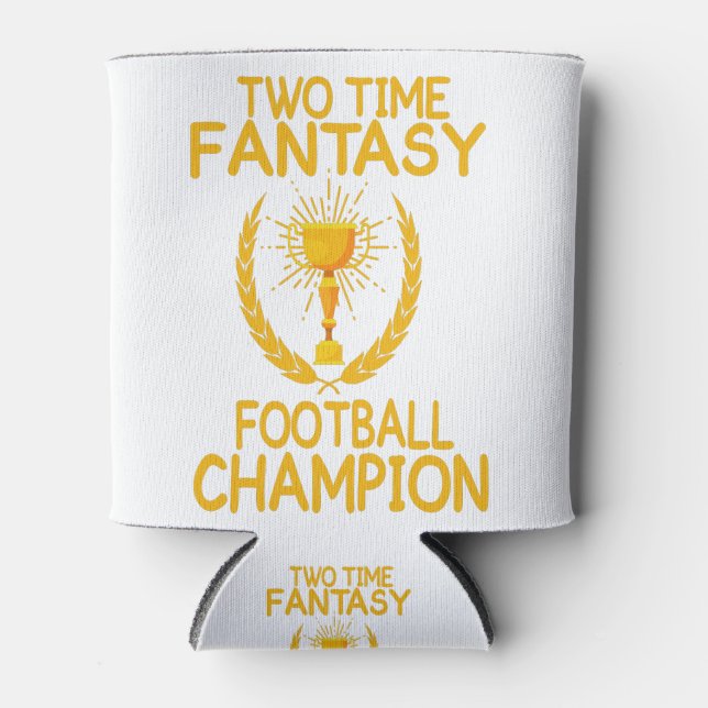Rafraîchisseur Pour Canette deux fois champion de football imaginaire cadeau (Devant)