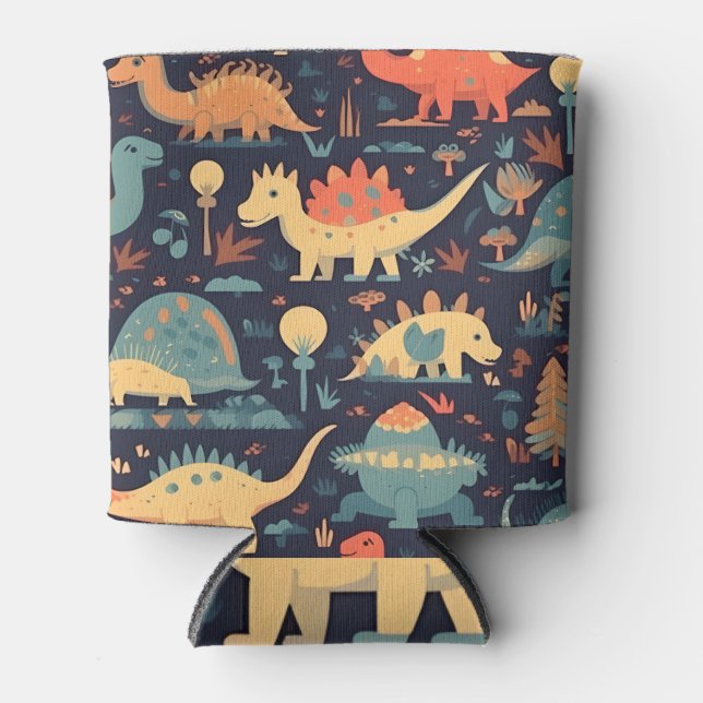 Rafraîchisseur Pour Canette Dinosaur Motif sans couture (Devant)