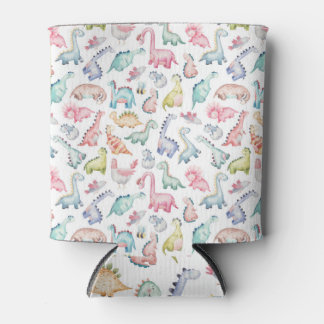 Rafraîchisseur Pour Canette Dinosaures mignons, motif d'aquarelle pour enfants