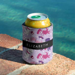 Rafraîchisseur Pour Canette Dinosaures Spatiaux, Dinosaures Mignons, Étoiles,