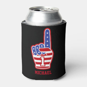 Rafraîchisseur Pour Canette Doigt en mousse 4 juillet Sports USA