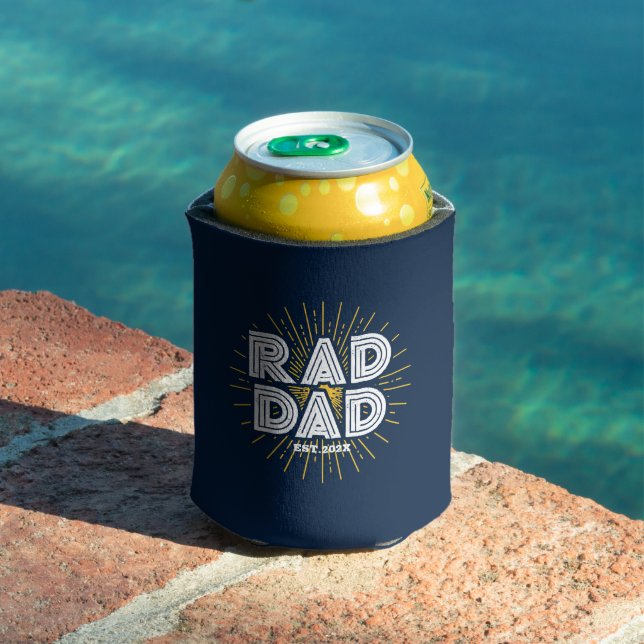Rafraîchisseur Pour Canette Don de Rad Papa Kid au père Typographie blanche (Piscine in situ)