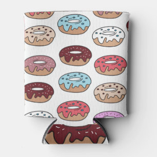 Rafraîchisseur Pour Canette Doodle Multi-Coloured Donuts Arrière - plan.