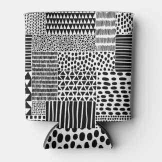 Rafraîchisseur Pour Canette Doodle noir blanc : Ethnic Seamless