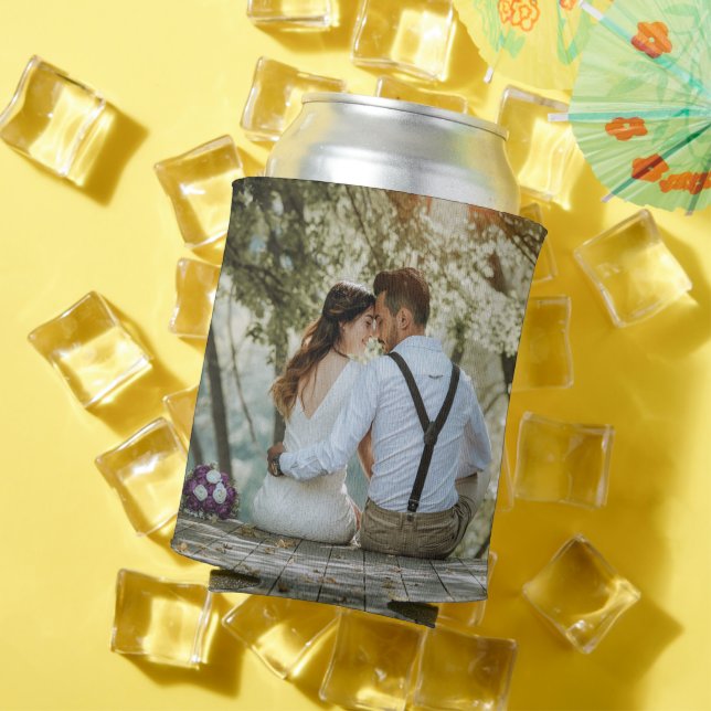 Rafraîchisseur Pour Canette Double Côté Ajouter Votre Propre Photo De Mariage  (Été in situ)