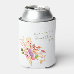 Rafraîchisseur Pour Canette Douce Fête Enjouée aux Fleurs Aquarelles Colorées