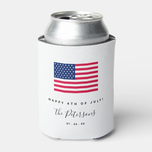 Rafraîchisseur Pour Canette Drapeau américain 4 juillet (Can devant)