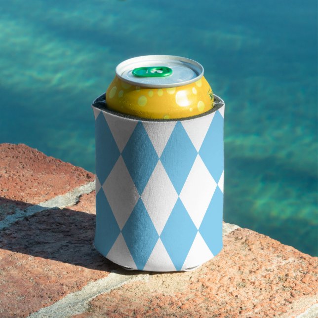 Rafraîchisseur Pour Canette Drapeau bleu et blanc Bavière Rhombus Motif (Piscine in situ)