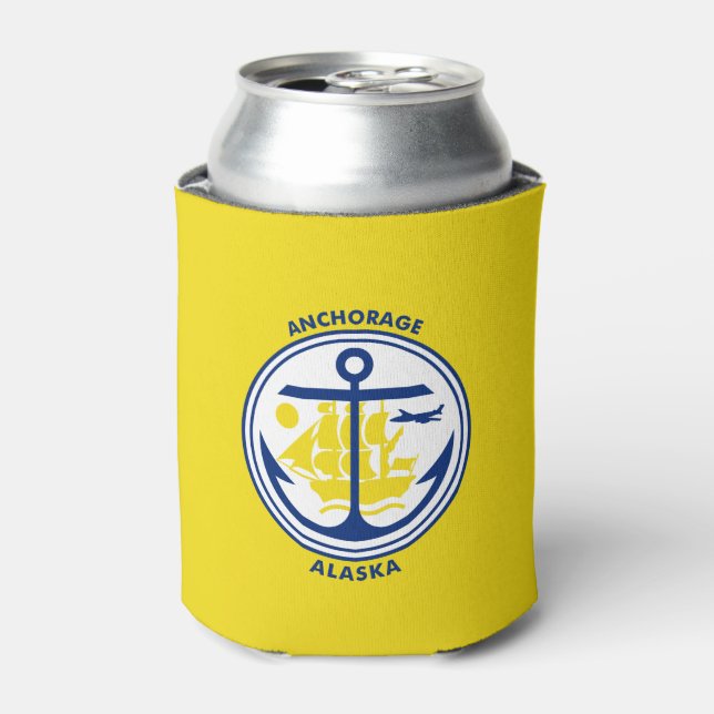 Rafraîchisseur Pour Canette Drapeau d'Anchorage, Alaska Can Cooler (Can devant)
