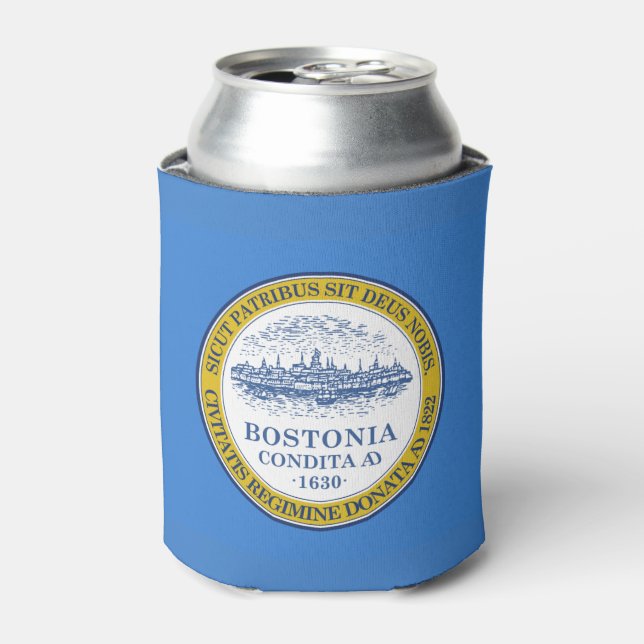 Rafraîchisseur Pour Canette Drapeau de Boston, Massachusetts peut refroidir (Can devant)