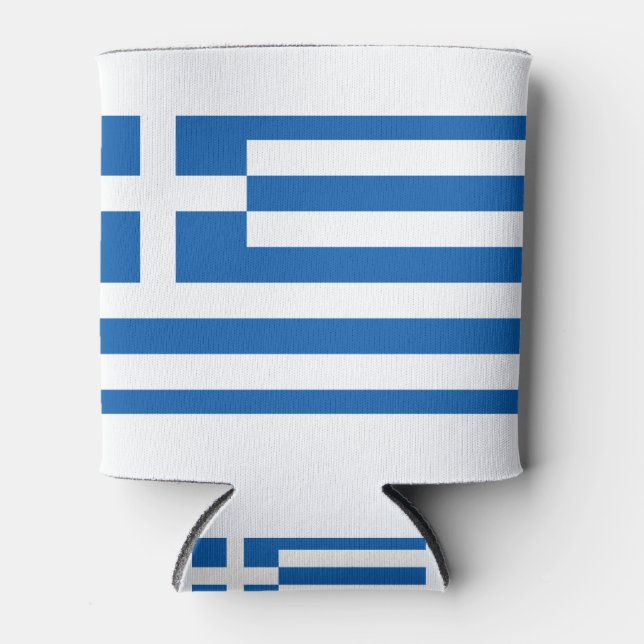 Rafraîchisseur Pour Canette Drapeau de la Grèce (Devant)