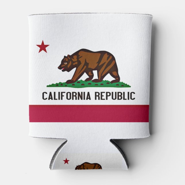Rafraîchisseur Pour Canette Drapeau de la République de Californie (Devant)