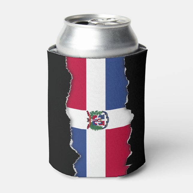 Rafraîchisseur Pour Canette Drapeau de la République Dominicaine (Can devant)