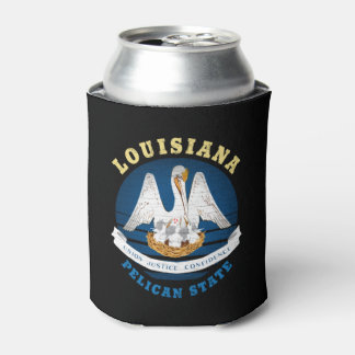 RAFRAÎCHISSEUR  POUR CANETTE DRAPEAU D'ÉTAT LOUISIANA PELICAN