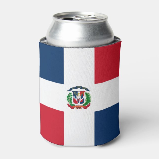 Rafraîchisseur Pour Canette drapeau dominicain (Can devant)