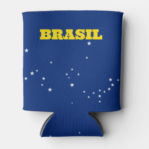 Rafraîchisseur Pour Canette Drapeau du Brésil   Brasil Verde Amarelo
