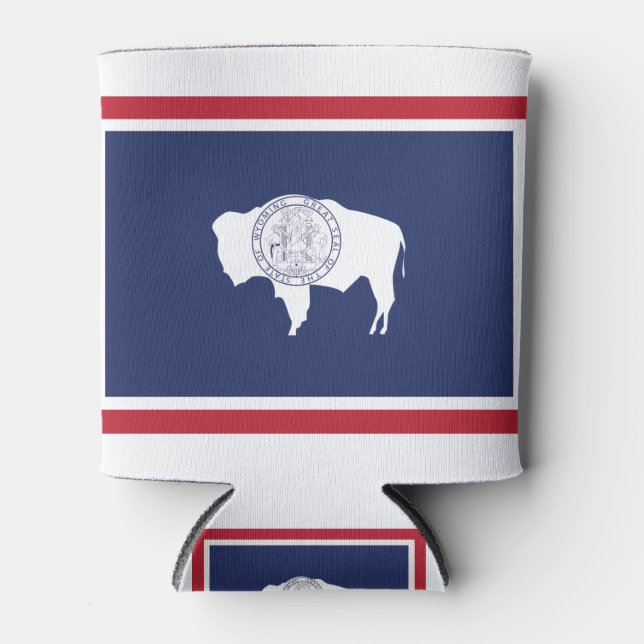 Rafraîchisseur Pour Canette Drapeau du Wyoming (Devant)