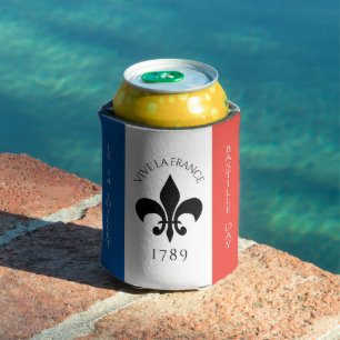 Rafraîchisseur Pour Canette Drapeau Fleur-de-Lis Tricolore France
