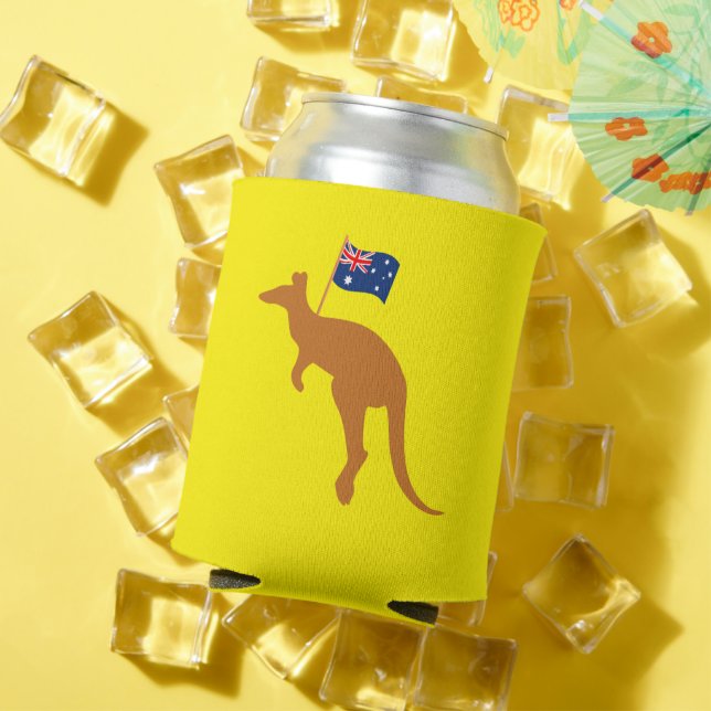 Rafraîchisseur Pour Canette drapeau kangourou australien jaune (Été in situ)