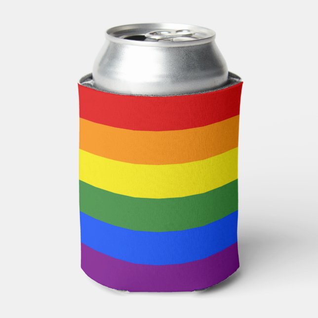 Rafraîchisseur Pour Canette Drapeau LGBT Pride Arc-en-ciel (Can devant)