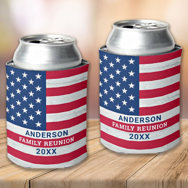 Rafraîchisseur Pour Canette Drapeau Patriotic Stars & Stripes Personnalisé USA (Créateur téléchargé)