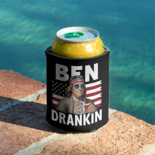 Rafraîchisseur Pour Canette Drapeau vintage amusant du 4 juillet Ben Drankin B