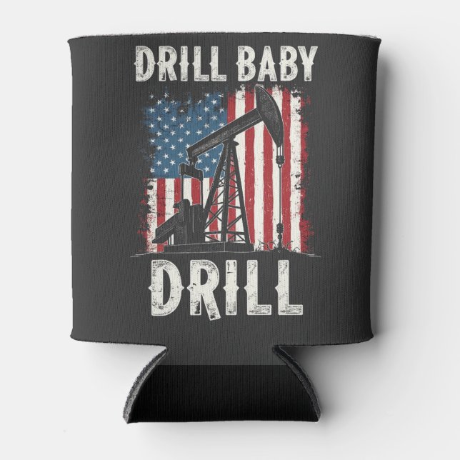 Rafraîchisseur Pour Canette Drill Baby Drill American Trump Energy Economy (Devant)