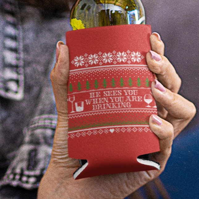 Rafraîchisseur Pour Canette Drôle Boire Vilain Doux Noël (Créateur téléchargé)