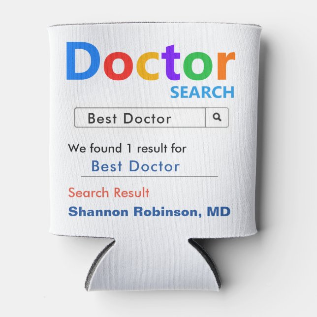 Rafraîchisseur Pour Canette Drôle cadeau Meilleur Docteur (Devant)