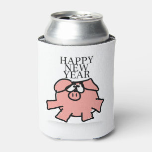 Rafraîchisseur Pour Canette Drôle Cartoon Happy Pig Année peut refroidir