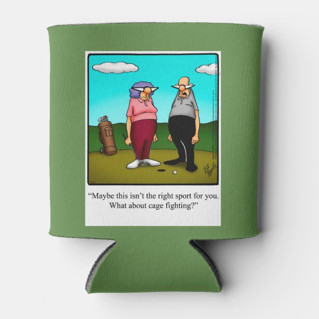 Rafraîchisseur Pour Canette Drôle Humour Golf Bière Cosy (Devant)