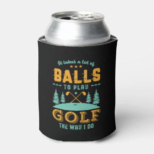 Rafraîchisseur Pour Canette Drôle joueur de golf Golfer Beaucoup de balles jeu