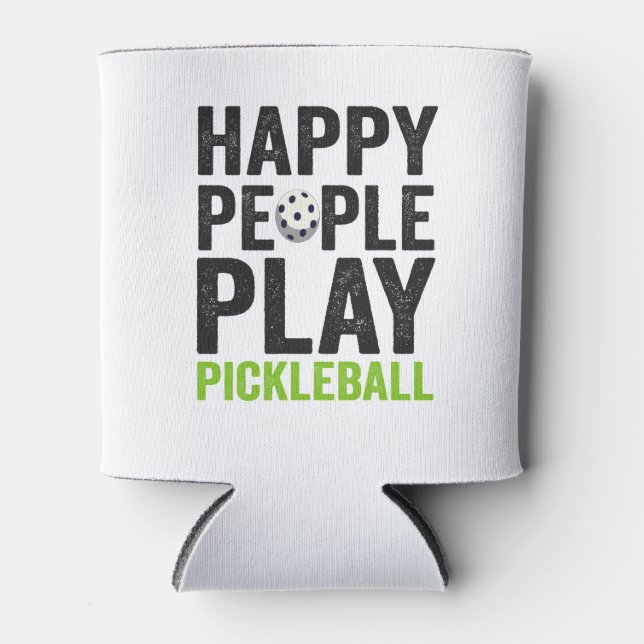 Rafraîchisseur Pour Canette Drôle Joyeux Jouer Pickleball Dink Sport Cadeau (Devant)