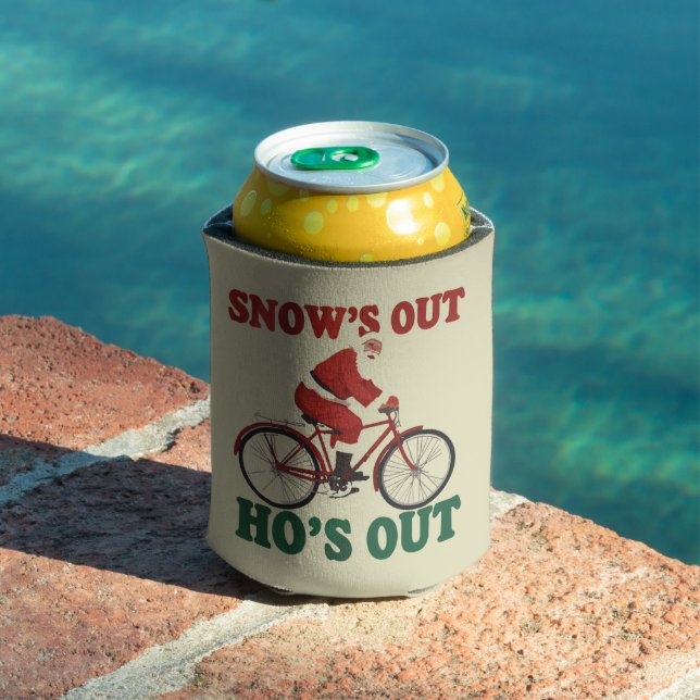 Rafraîchisseur Pour Canette Drôle Père Noël Noël Père Noël Ho's Out (Piscine in situ)