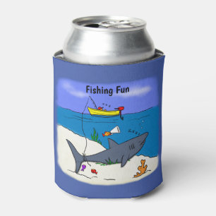 Rafraîchisseur Pour Canette Drôle poisson et dessin de pêche avec dessin de re