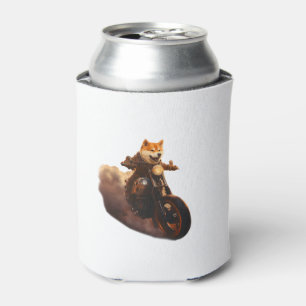 Rafraîchisseur Pour Canette Drôle, Shiba Inu, Moto, Chien, Marionnette, Hommes