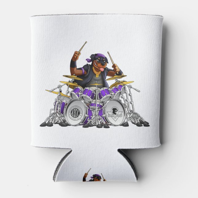 Rafraîchisseur Pour Canette Drummer Rockin Rottie (Devant)