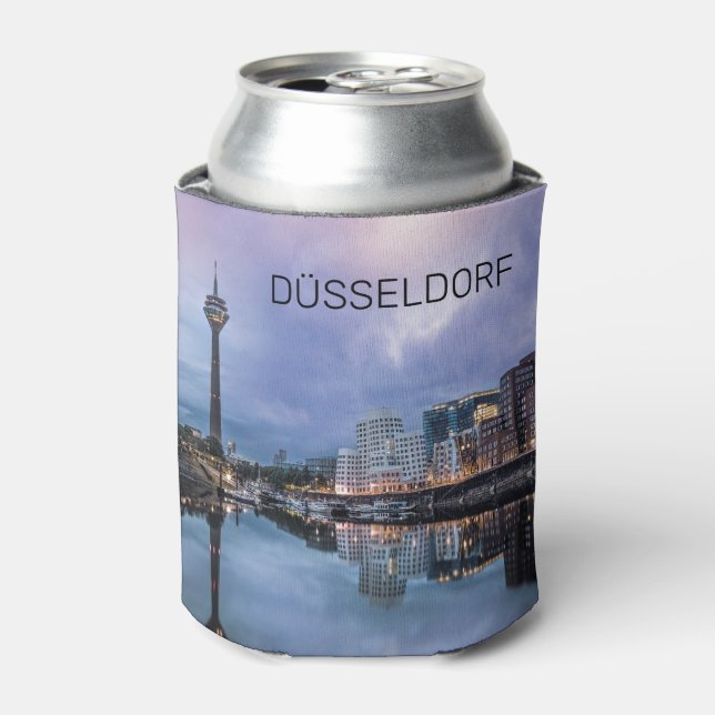 Rafraîchisseur Pour Canette Dusseldorf Skyline Allemagne Holiday Sunset Souven (Can devant)